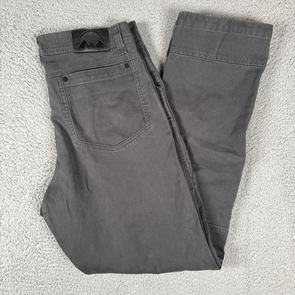 Wrangler ATG All Terrain Gear Pants Mens 34x32 Gray Canvas Workwear Straight Fit